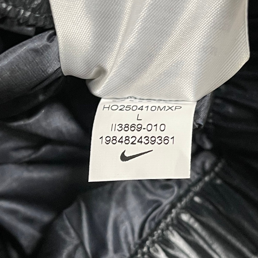Nike Bubble Jacket Men Large Black Anthracite Puffer Loose Fit Down Fill II3869 - Picture 9 of 16